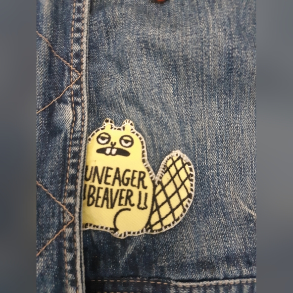 UpCycled Oversized Denim Jacket - Picture 14 of 15